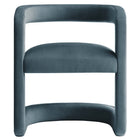 Modway - Winslow Performance Velvet Chaise d’accent en tonneau - Cadet Blue-8