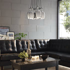Modway Goodwill Metal Chandelier - Silver-Adjustable Cord Length
