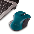 Verbatim USB-C Wireless Mouse - Blue LED - Teal-Adjustable DPI button - easily switch between 800, 1300 and 1600 DPI