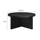 Modway - Silas Manche Table basse en bois - Noir-Bois de manguier et placage