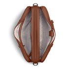 Champs Onyx Leather Briefcase - Brown-Front slip pocket