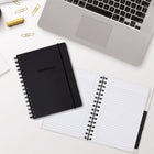 Cambridge Tabbed Notebook - 8" x 6" - Black-8 1/2" x 6-3/4"