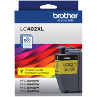 Brother - LC402 INKvestment Tank Cartouche d'encre jaune à haut rendement-Rendement jusqu'à 1 500 pages par cartouche à haut rendement