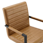 Modway Savoy Vegan Leather Dining Chairs - Tan - 2 Pack-9