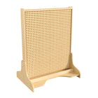 Flash Furniture - Systeme mural STEAM Bright Beginnings de qualite commerciale en bois, double face, autoportant, avec panneaux-Finition en bois naturel avec avec panneaux perfores double face en plastique