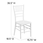 Flash Furniture HERCULES PREMIUM Series Resin Stacking Chiavari Chairs - White - 2 Pack-Seat constructed of ultra-strong polycarbonate