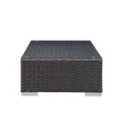 Modway Sojourn Outdoor Patio Sunbrella Ottoman - Canvas/Navy-Machine Washable Cushion Covers
