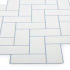 CTG Brands Herringbone Wall Tile, 10" x 10", White, 6 Pack-Perfect size: each backsplash tile measures 10"L x 10"H in dimensions (approx. covers 4.17 sq. ft. per carton)