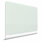 Quartet - Tableau en verre effaçable à sec magnétique de première qualité Horizon - 74 po x 42 po - blanc-La conception sans cadre présente des angles arrondis et se fond dans tout espace de travail moderne
