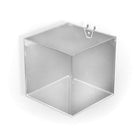 Azar Displays Cube Bin, 6", 4 Pack (556109)-Use on slatwall and pegboard or as a counter display