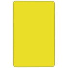 Flash Furniture Mobile 36''W x 72''L Rectangular Activity Table, 1.25'' Yellow Laminate Top, Adjustable Legs (XUA3672RECYLHAC)-Popular Rectangular Activity Table