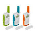 Motorola TALKABOUT Two-Way Radio - Assorted - 3 Pack-Three radios in a variety of vibrant colours let you and your friends enjoy your excursions and stay connected to each other