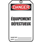 Accuform Signs - Étiquettes De Verrouillage, Papier Cartonné, 3-1/8po La X 5-7/8po H, Français, paquet de 25-Hauteur 5-7/8po
