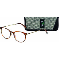 SAV Eyewear Tri-Focus Venice Blue Light Glasses - + 1.50 - Shiny Brown-3 powers in one pair of readers