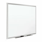 Quartet Premium Porcelain Board with Aluminum Frame - 6' x 4'-Aluminum frame has attached marker tray