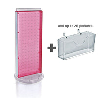 Azar Displays Pegboard Counter Gift Card Holder, 8" x 21", Pink (700505-PNK)-Made from pegboard