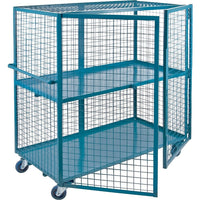 Kleton Wire Mesh Truck, 2-Shelf, 30" x 75", Steel (ML243)-No. of Shelves: 2