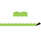 Ressources créées par l'enseignant Bordures magnétiques à pois, citron vert, paquet de 36-Ajoutez du style à d'autres surfaces métalliques telles que les portes, les bureaux, les étagères et les poubelles.