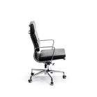 Nicer Furniture Soft Pad High Back Management Chair - Black-High standard of workmanship including exact strait double stitching and plump to the touch upholstery.