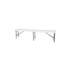 Kleton Folding Benches - Polyethylene - 72" L x 12" W x 17" H-Steel framing and folding legs for extra strength