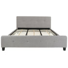 Flash Furniture Tribeca King Size Tufted Upholstered Platform Bed - Light Grey Fabric-Platform Bed