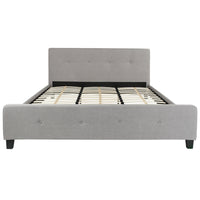 Flash Furniture Tribeca King Size Tufted Upholstered Platform Bed - Light Grey Fabric-Platform Bed