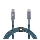 LOGiiX Piston Connect Braid USB-C to Lightning - 1.5M - Turquoise-Charge your iPhone up to 3x faster with a USB C to lightning cable