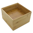 Cathay Importers Bamboo Square Stackable Organizer, 2.5"H x 8"W x 8"D, 2 Pack-Carbonized bamboo