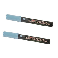 Marvy Uchida Chisel-Tip Liquid Chalk Markers - Erasable - Dustless - Baby Blue - 2 Pack-Colour: Baby Blue