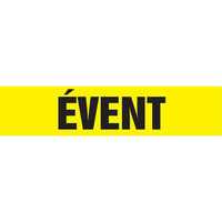 Self-Stick Vinyl Pipe Markers, event, SQ723, 5 Pack-Colour - Black on Yellow