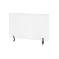 Eddie's Sneeze Guard with 2 Clamps - 36"W x 23.5"H - Clear Acrylic-Clear Acrylic Plexiglass Protective Barrier/Shield (Cashier Sneeze Guard)