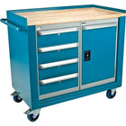 Kleton Industrial Duty Mobile Service Benches - Wood Surface-Designed for moving heavy parts and tools to the job site