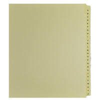 Mark Maker Legal Exhibit Index Tab Set of Buff Single Tabs, 1/26th Cut, Letter Size, No Holes, Letters A-Z-Buff Single Tabs, 1/26th Cut