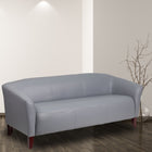 Sofa de la série HERCULES Imperial en cuir gris (111-3-GY-GG)-Coussin de siège fixe
