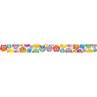 Carson Dellosa Colourful Owls Straight Borders, 72 Pack-Create fresh looks for bulletin boards, windows, walls, and class projects with borders and trimmers