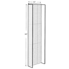 Azar Displays 14"W x 60"H Powerwing Pegboard Display, Solid Black (700354-BLK)-Hanging hardware included (2 metal U-hooks; 2 metal S-hooks; 2 plastic zip ties)