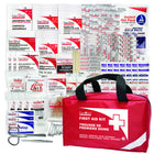 First Aid Central 150-Piece Multi-Purpose First Aid Kit - Red Nylon Bag-Contains 150 pieces