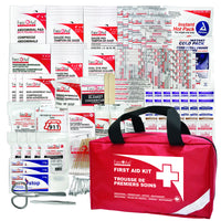 First Aid Central 150-Piece Multi-Purpose First Aid Kit - Red Nylon Bag-Contains 150 pieces