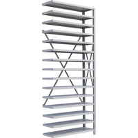 Metalware RK346 Boltless Shelving Unit, 15-Shelves, 36" x 18" x 88", Light Grey-Adjustable shelving system that provides high strength, yet economical storage capacity for your needs