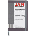JAM Paper - Cahier ligné à couverture rigide et fermeture élastique, format voyage, 4 x 6 po, gris, 2/paquet (340528853g)-Vendu séparément