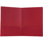 JAM Paper Corrugated Fluted Folders, Red, 100 Pack (87500B100)-Size: 9" x 12"