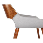 Armen Living Panda Mid-Century Fabric Dining Chair - Grey-This product ships in one box with easy and quick set up