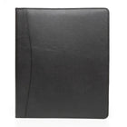 Ashlin LEONE Executive 1" 3-Ring Binder, Black , (P7207A-08-01)-Executive 3-ring binder with horizontal pocket on left hand side.