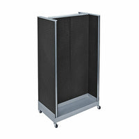 Azar Displays H-Shaped Pegboard Display, 66" x 36", Black (700432-BLK)-Made from pegboard