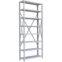 Metalware RK321 Boltless Shelving Unit, 8-Shelves, 36" x 12" x 88", Light Grey-Adjustable shelving system that provides high strength, yet economical storage capacity for your needs