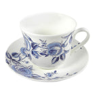 Roy Kirkham Breakfast Cups & Saucers - English Blue Rose (Set of 2)-Breakfast Cups & Saucer