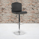 Flash Furniture Bellagio Contemporary Adjustable Height Barstool with Accent Nail Trim in Black LeatherSoft-CA117 Fire Retardant Foam