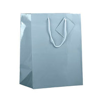 Jam Paper Glossy Gift Bags with Rope Handles - Large - 10" x 13" - Baby Blue - 3 Pack-Color: Baby Blue Glossy