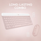 Logitech MK470 Slim Wireless Keyboard and Mouse Combo - Rose-Weight: 0.22 lbs(Mouse)/1.23 lbs(Keyboard)