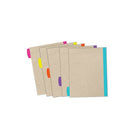 Avery Big Tab Reversible Paper Dividers - 5 Tabs - Kraft-Hand write or print included custom-shaped white tab labels with your laser or inkjet printer